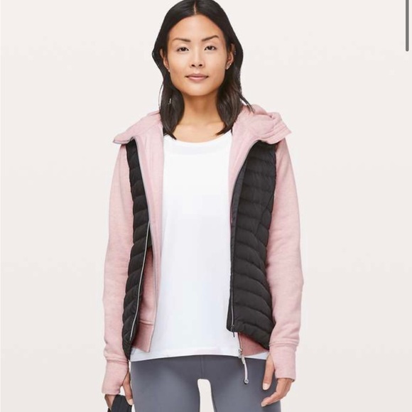 SOLD!! 💔 Lululemon Heathered Mink Berry Scuba Hoodie Full Zip Cotton Fleece - Picture 2 of 16